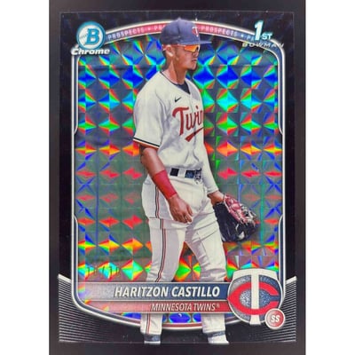 2025 Bowman Chrome Black Geometric Refractor #BCP-161 Haritzon Castillo RC /10