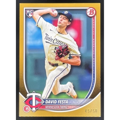 2025 Bowman Gold Border #54 David Festa RC /50