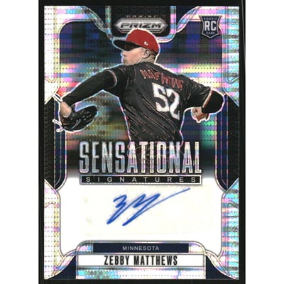 2025 Panini Prizm Sensational Signatures Prizms Pulsar #70 Zebby Matthews