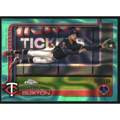 2025 Topps Chrome Aqua Lava Refractors #172 Byron Buxton
