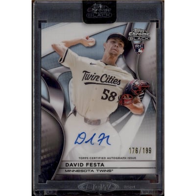 2025 Topps Chrome Black Autographs Refractors #CBADF David Festa