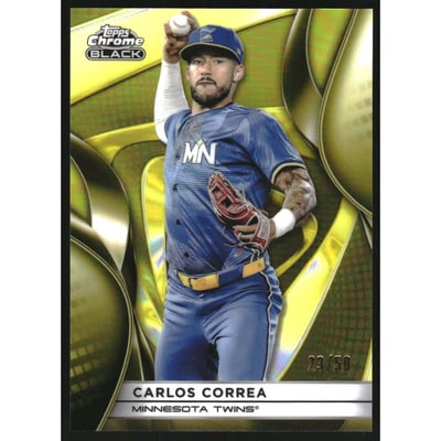 2025 Topps Chrome Black Gold Refractors #46 Carlos Correa