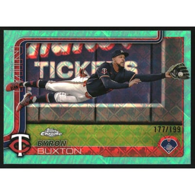 2025 Topps Chrome Logofractor Aqua Refractors #172 Byron Buxton