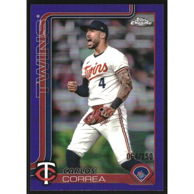 2025 Topps Chrome Purple Refractors #204 Carlos Correa