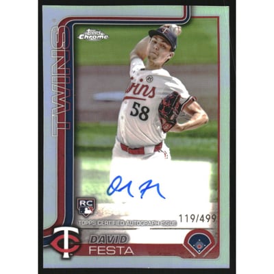 2025 Topps Chrome Rookie Autographs Refractors #RADF David Festa