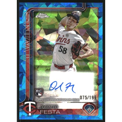 2025 Topps Chrome Sapphire Rookie Autographs #RADF David Festa
