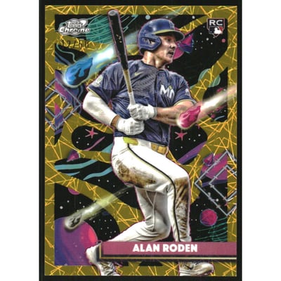 2025 Topps Cosmic Chrome Gold Interstellar Refractors #182 Alan Roden