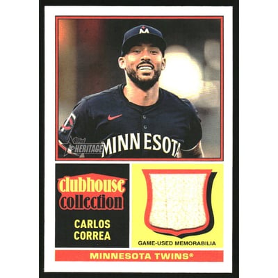 2025 Topps Heritage Clubhouse Collection Relics #CCRCC Carlos Correa