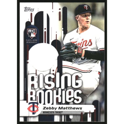 2025 Topps Update Rising Rookie Relics #RRRZM Zebby Matthews