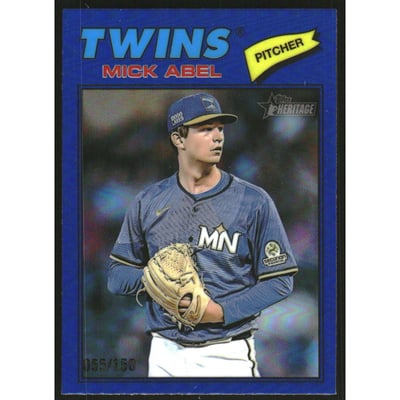 2026 Topps Heritage Chrome Blue Refractors #292 Mick Abel