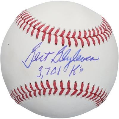 Bert Blyleven Minnesota Twins Autographed Fanatics Authentic Baseball with "3701 K's" Inscription