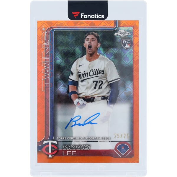 Brooks Lee Minnesota Twins Autographed 2025 Topps Chrome 