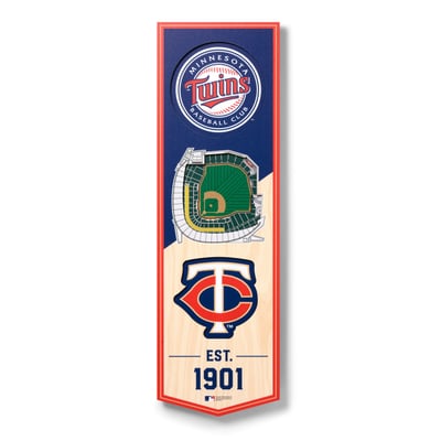 Minnesota Twins Fanpoint 6'' x 19'' 3D StadiumView Banner