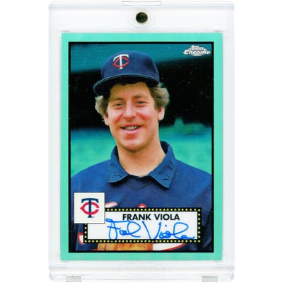 Frank Viola Minnesota Twins Autographed 2021 Topps Chrome Platinum Anniversary Edition Teal Refractor #PA-FV #12/150 Card 