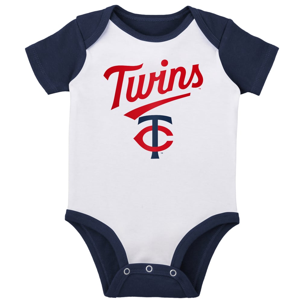 Minnesota Twins Infant Two-Pack Little Slugger Bodysuit Set - White/Heather Gray