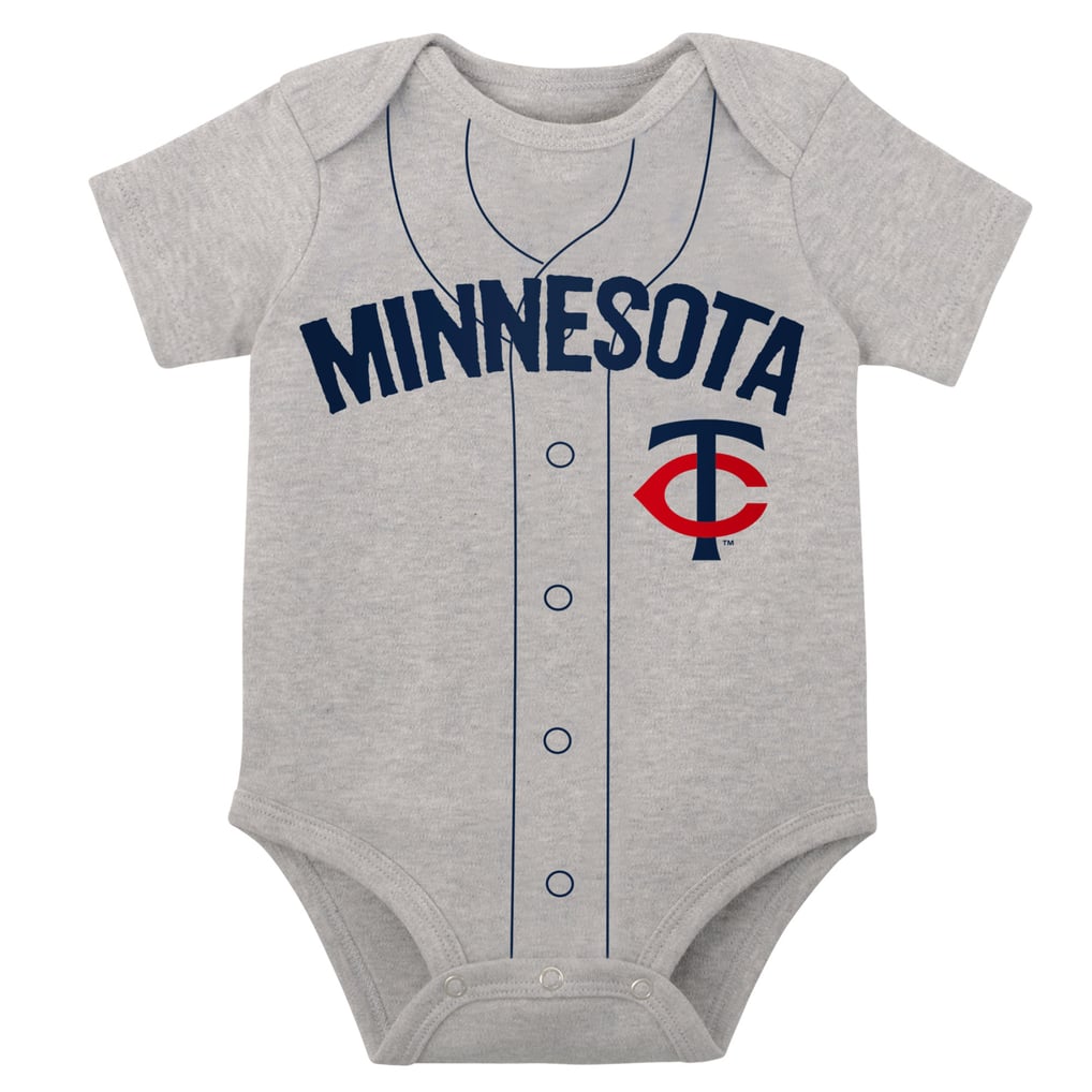 Minnesota Twins Infant Two-Pack Little Slugger Bodysuit Set - White/Heather Gray