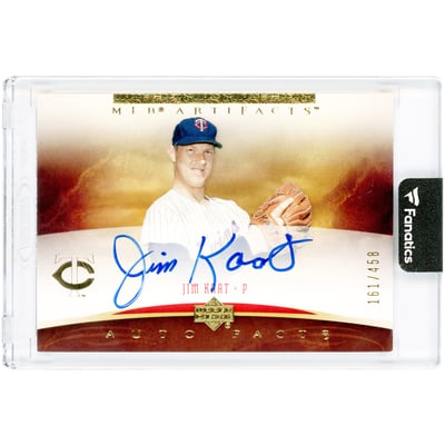 Jim Kaat Minnesota Twins Autographed 2005 Upper Deck Artifacts Auto Facts #JK2 #161/458 Card 