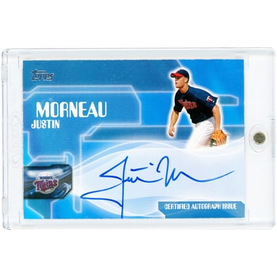 Justin Morneau Minnesota Twins Autographed 2005 Topps #TA-JM Card