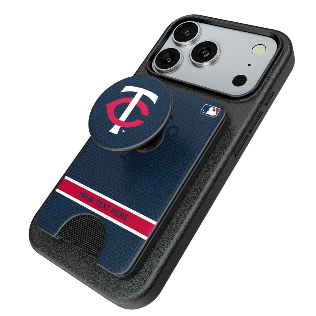 Minnesota Twins Keyscaper Personalized Solid PopSockets Magnetic Wallet