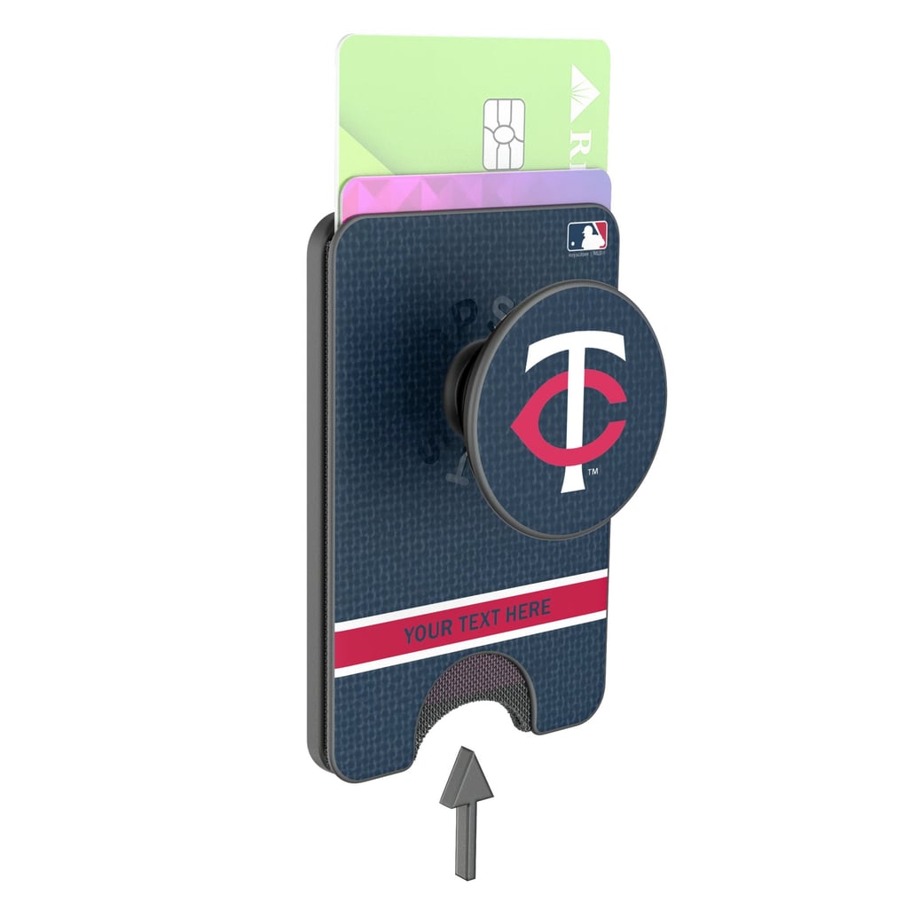 Minnesota Twins Keyscaper Personalized Solid PopSockets Magnetic Wallet