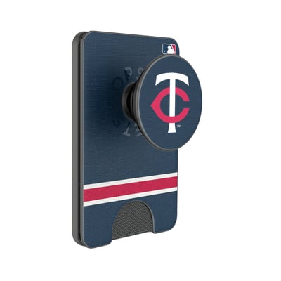 Minnesota Twins Keyscaper Stripe PopSockets Magnetic Wallet