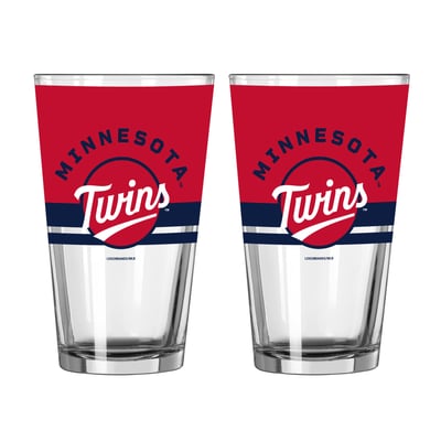 Minnesota Twins Logo Brands Two-Piece 16oz. Horizon Pint Glass Set