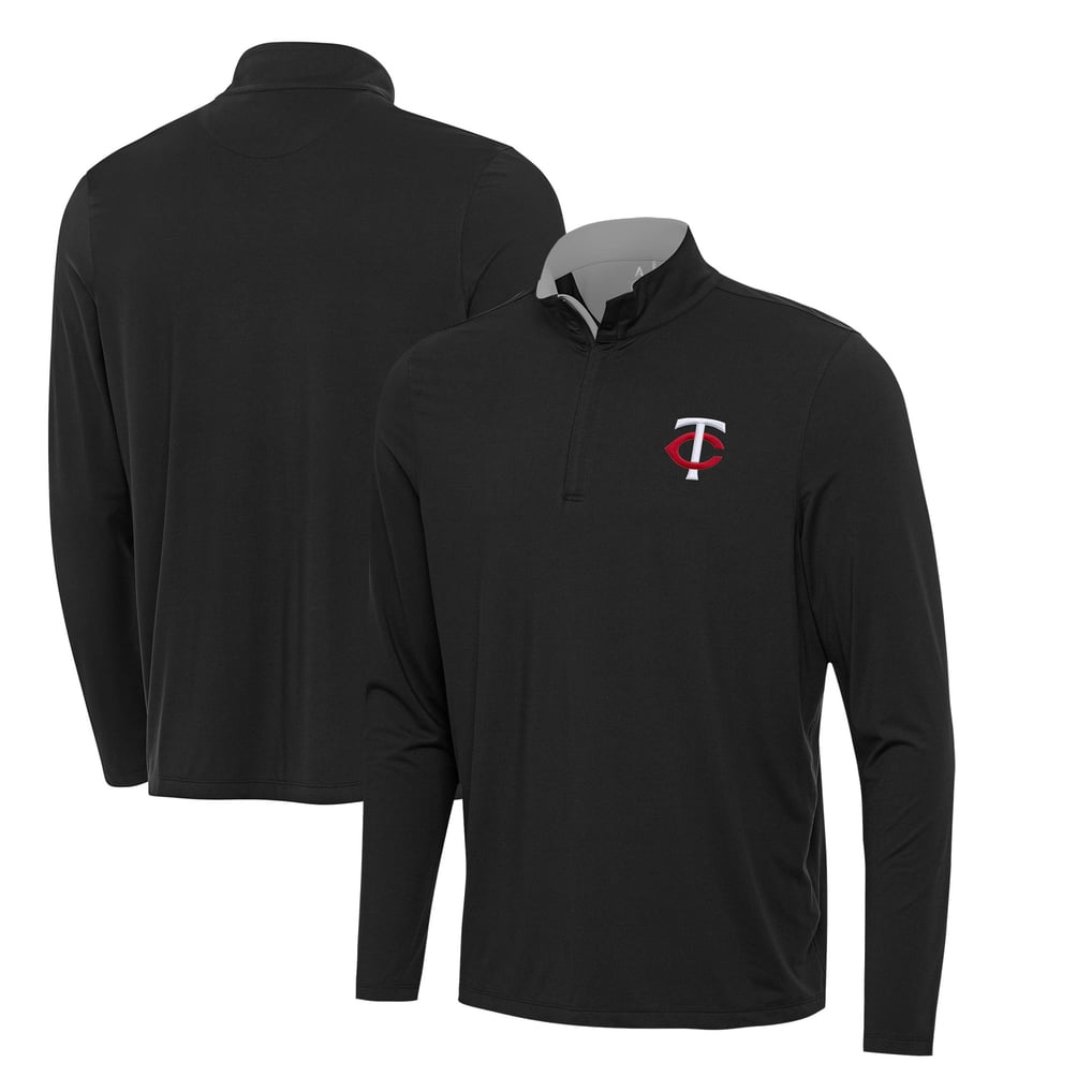  Minnesota Twins Antigua Content Quarter-Zip Top - Black