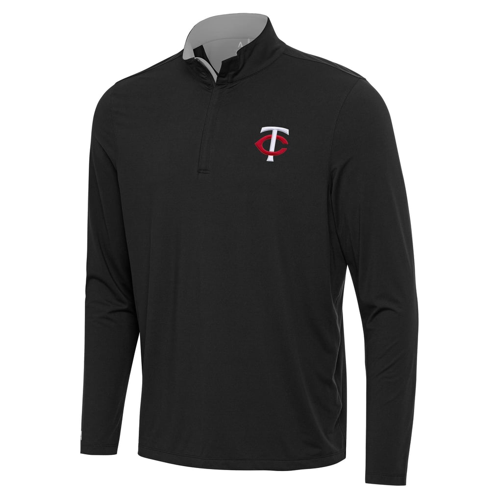  Minnesota Twins Antigua Content Quarter-Zip Top - Black