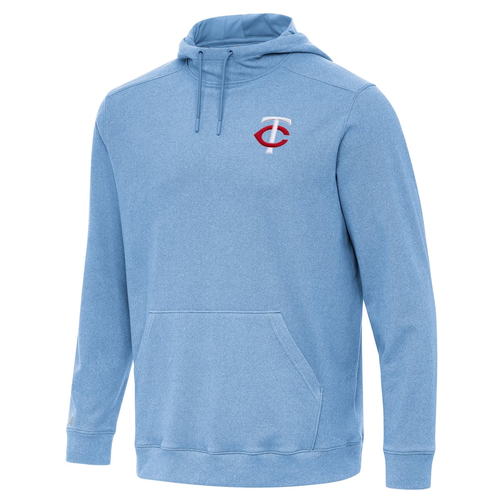  Minnesota Twins Antigua Cloud Pullover Hoodie - Heather Powder Blue