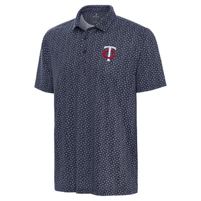 Minnesota Twins Antigua Logo Vigorous Polo - Navy