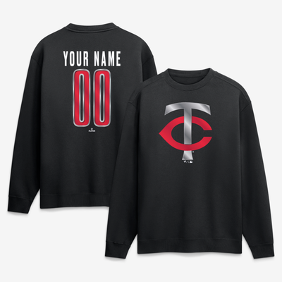 Minnesota Twins  Forged Mascot Personalized Name & Number Sweatshirt - Black