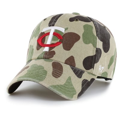 Minnesota Twins Carhartt x '47 Duck Clean Up Adjustable Hat - Camo