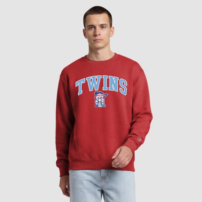  Minnesota Twins Champion Fleece Crew Sweatshirt - Red