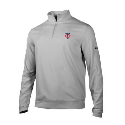 Minnesota Twins Columbia Grainline Quarter-Zip Pullover - Gray