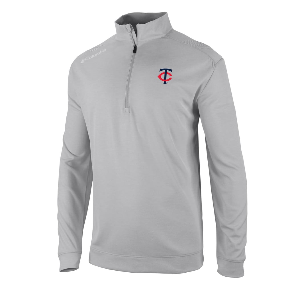  Minnesota Twins Columbia Omni-Wick Oakland Downs Quarter-Zip Pullover - Gray
