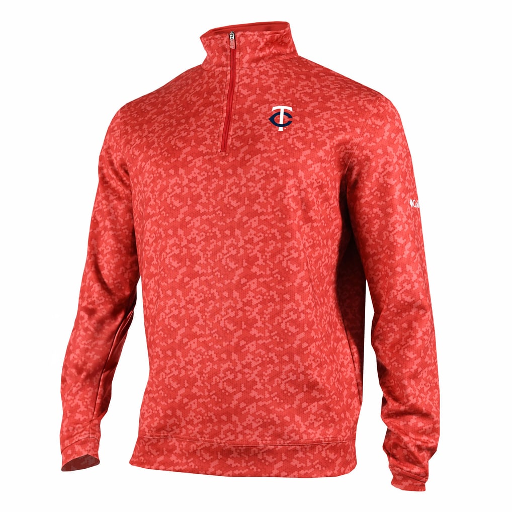  Minnesota Twins Columbia Omni-Wick Wickhams Hills Quarter-Zip Pullover - Red