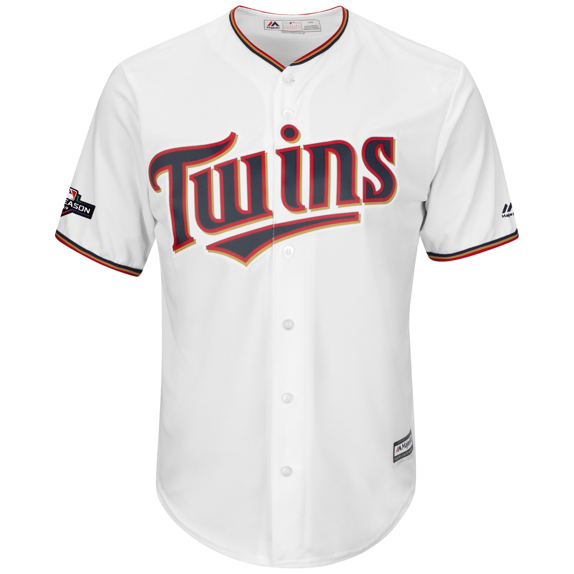 Men's Minnesota Twins Majestic White 2019 Postseason Official Cool