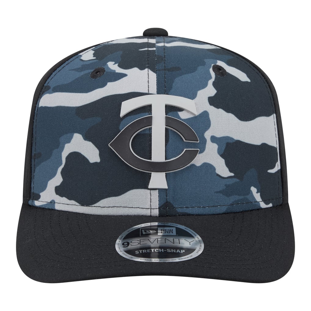 New Era Minnesota Twins Black Tonal Camo 9SEVENTY Stretch-Snap Hat