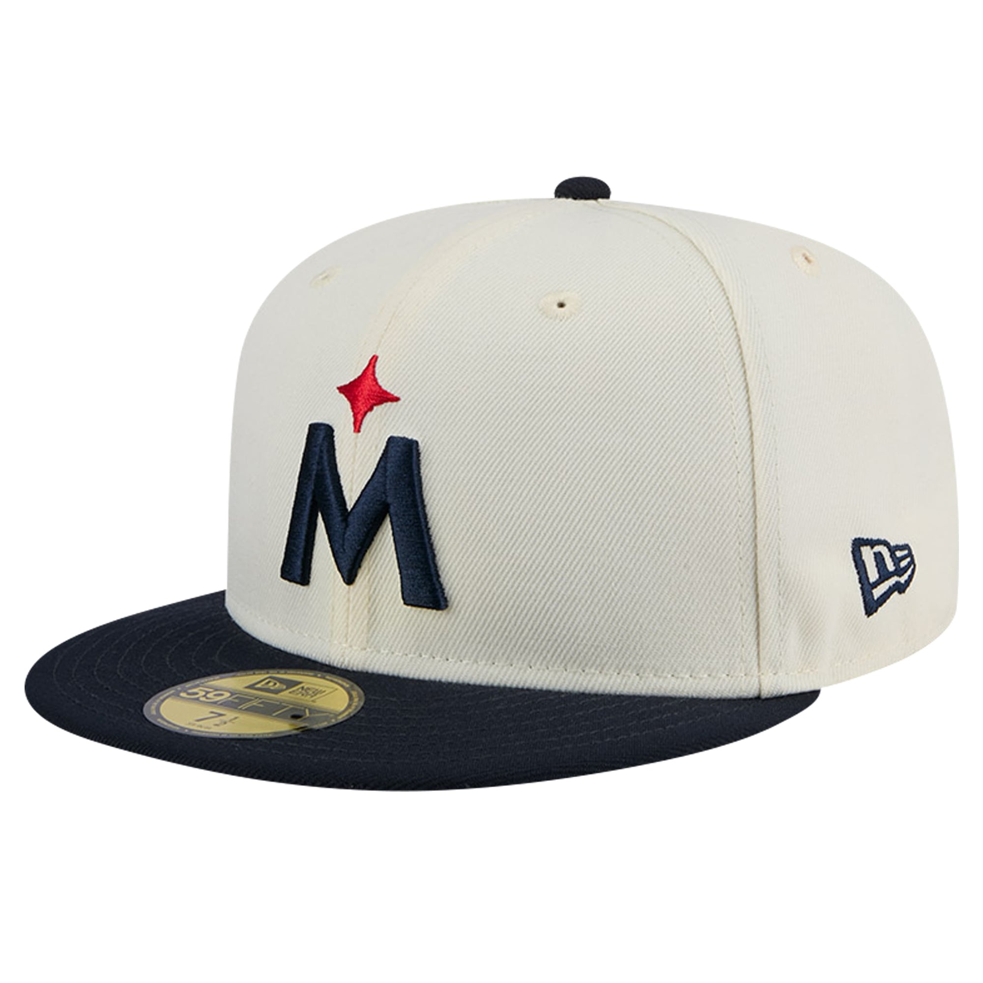 Men's Minnesota Twins New Era Cream Chrome 59FIFTY Fitted Hat
