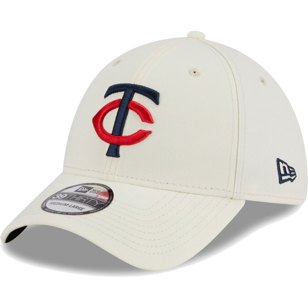 Men's Minnesota Twins New Era Cream Chrome Team Classic 39THIRTY Flex Hat