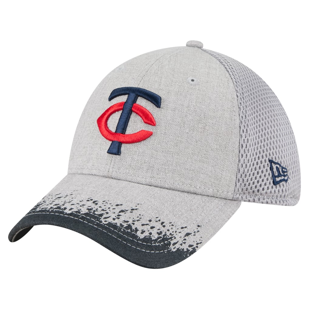 Minnesota Twins New Era Visor Paint Splatter 39THIRTY Flex Hat - Gray