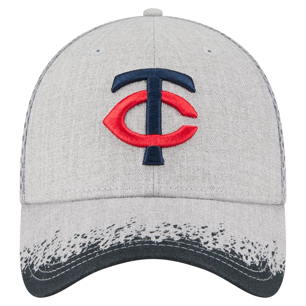Minnesota Twins New Era Visor Paint Splatter 39THIRTY Flex Hat - Gray