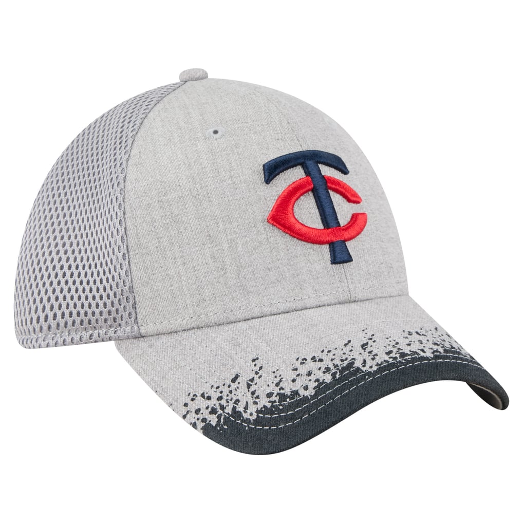 Minnesota Twins New Era Visor Paint Splatter 39THIRTY Flex Hat - Gray