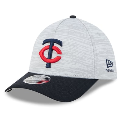  Minnesota Twins New Era Men's Tech 39THIRTY A-Frame Flex Hat - Gray/Navy