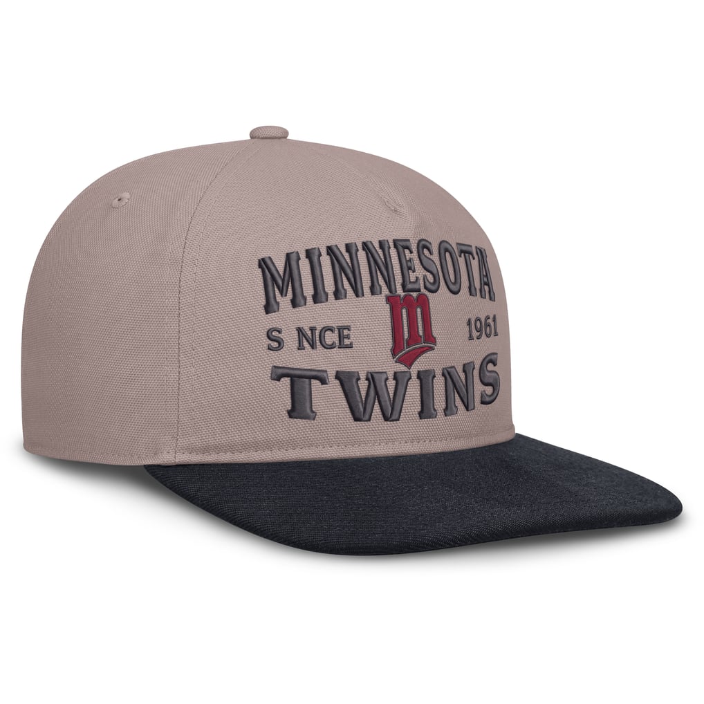 Minnesota Twins Nike Cooperstown Pro 5-Panel Adjustable Hat - Light Brown/Navy