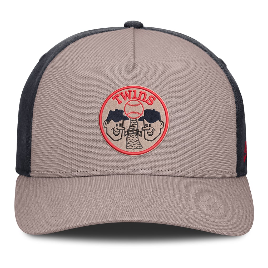 Minnesota Twins Nike Cooperstown Rise A-Frame Adjustable Hat - Light Brown/Navy