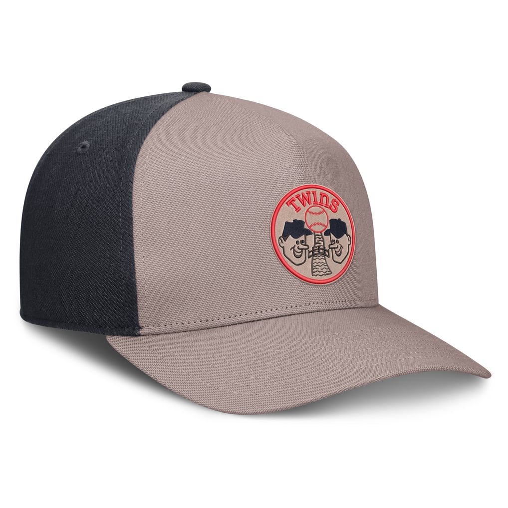 Minnesota Twins Nike Cooperstown Rise A-Frame Adjustable Hat - Light Brown/Navy