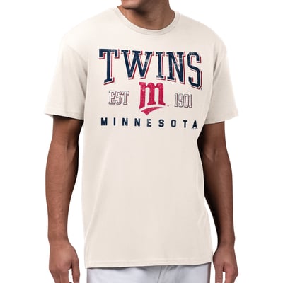  Minnesota Twins Starter Established Logo T-Shirt - Cream