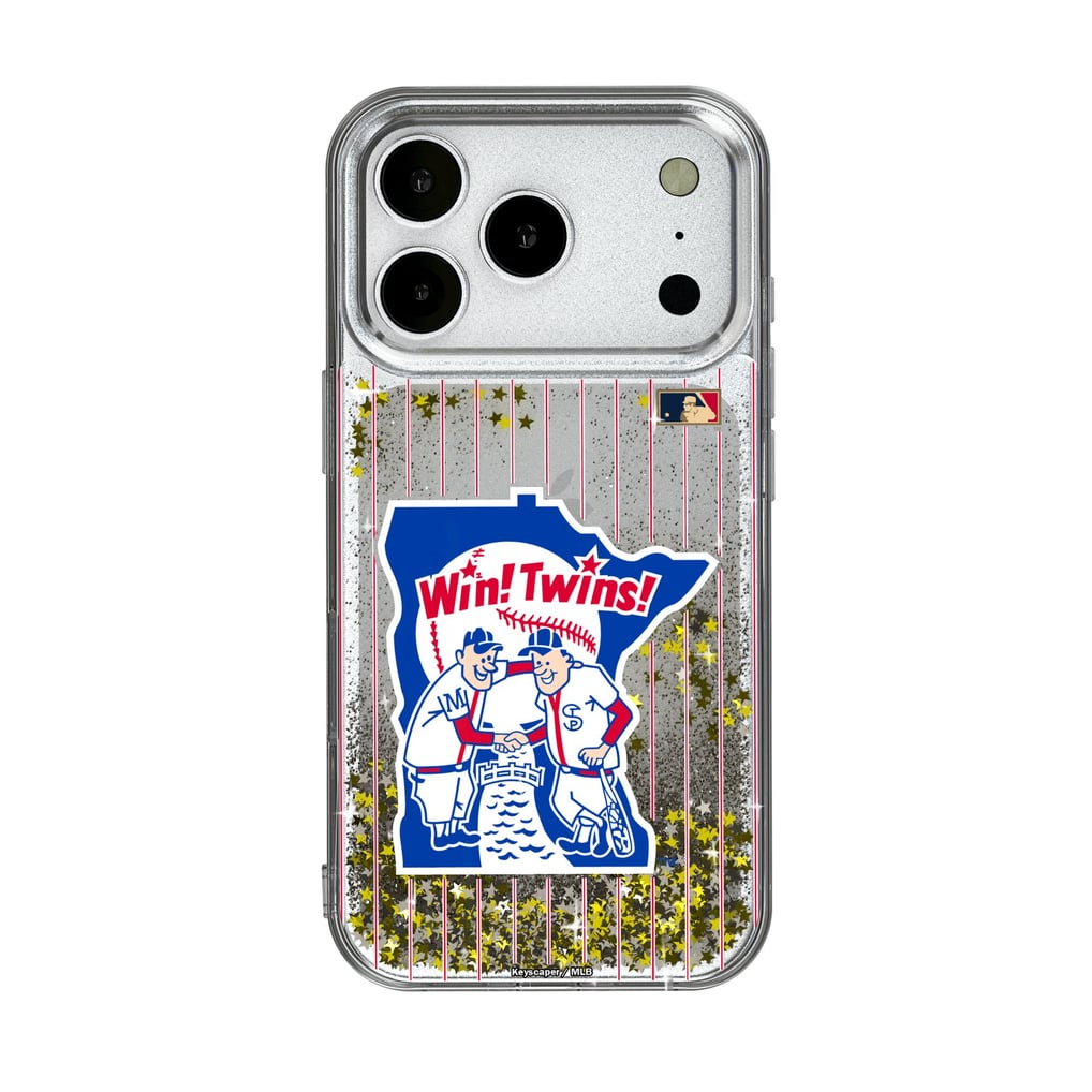 Minnesota Twins 1976-1986 Cooperstown Pinstripe iPhone Glitter Case