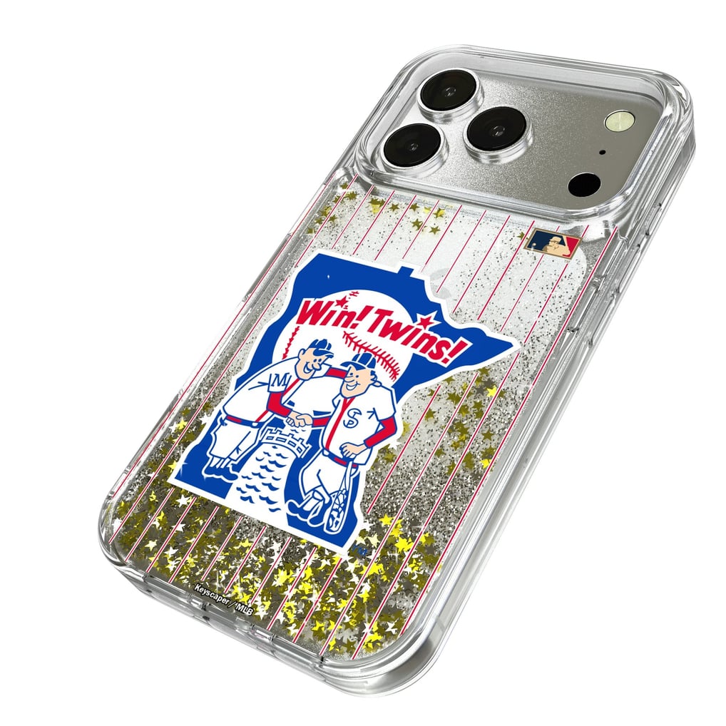 Minnesota Twins 1976-1986 Cooperstown Pinstripe iPhone Glitter Case